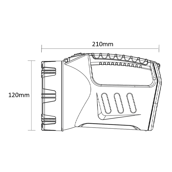 BRY-TR013-10W-6500K-YLW-BLC-RECH.TORCH - Слика 3