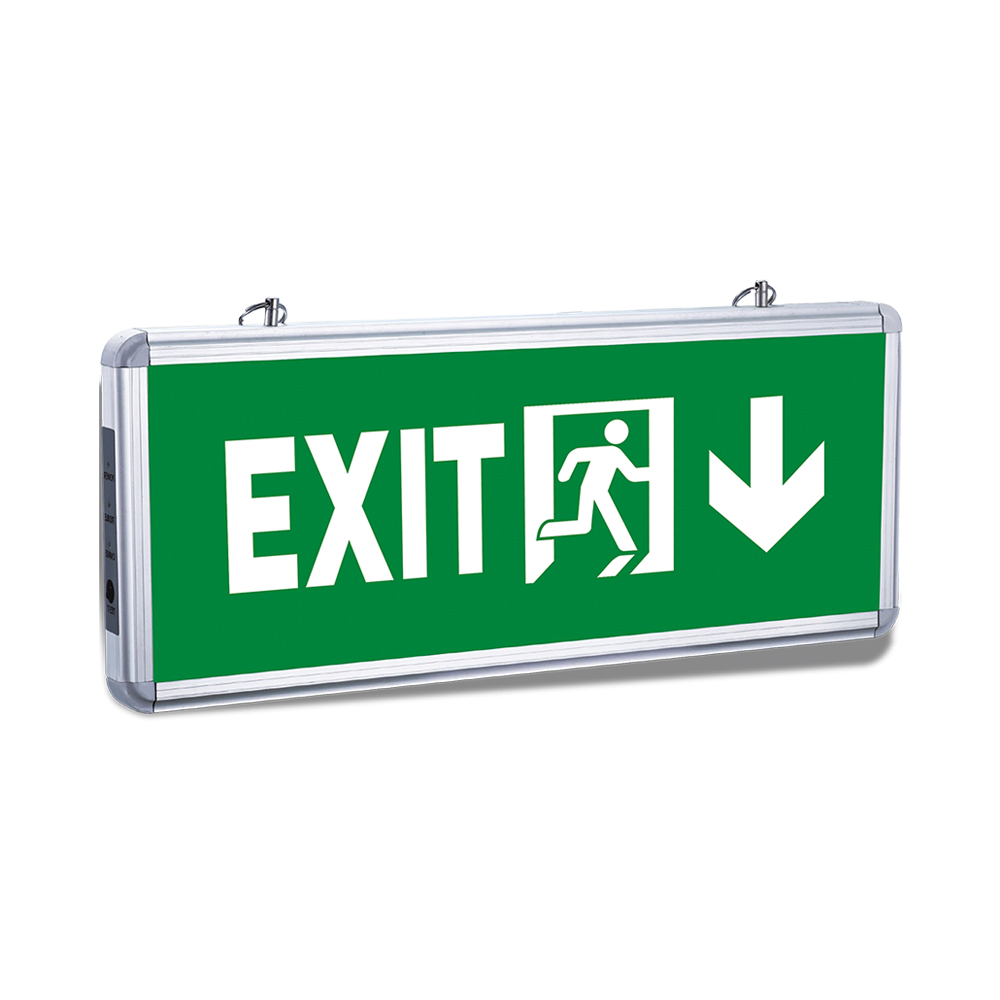 BRY-EXIT-LED-2W-IP20-GLS-DOWN-EXIT LAMP