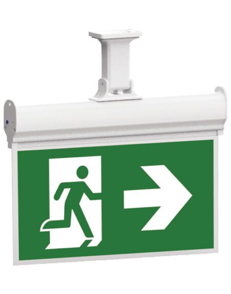 BRY-EXIT-LED-2W-HNG-IP20-WHT-EMERGENCY EXIT