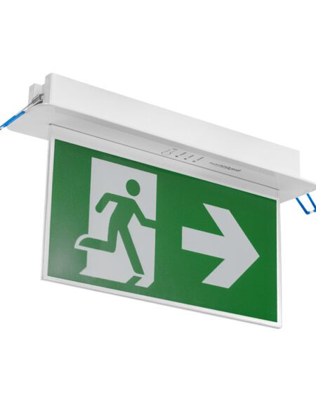 BRY-EXIT-LED-2W-RCS-IP20-WHT-EMERGENCY EXIT