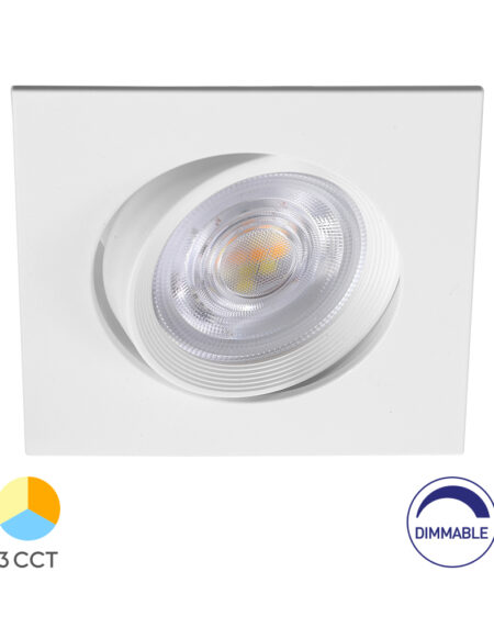BRY-SPOTLED G3-7W-SQR-WHT-DIM-3IN1-LED SPOTLIGHT