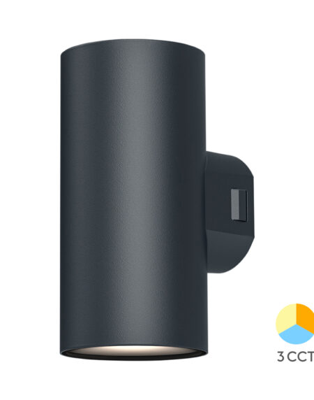 Zidna lampa VEKTA D WL.2 Siva 2x9W 3IN1