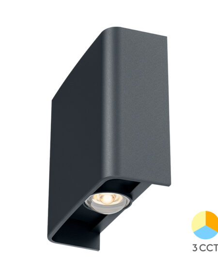 Zidna lampa VECTOR B WL Siva 2x1W 3IN1