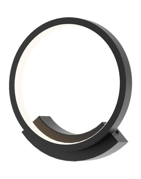 BRY-NELA-WL1-12W-RND-BLC-3000K-WALL LIGHT