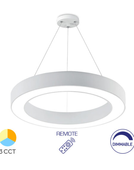 BRY-BLADE-PD-RND-WHT-45W-RMT-CEILING LIGHT