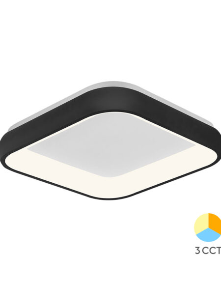 LED Plafonjera BELLA - 3u1 36W kocka crna