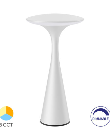 LED stona lampa TOWER 3u1 Bela