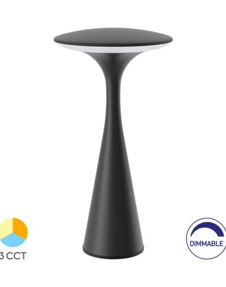 LED stona lampa TOWER 3u1 Crna