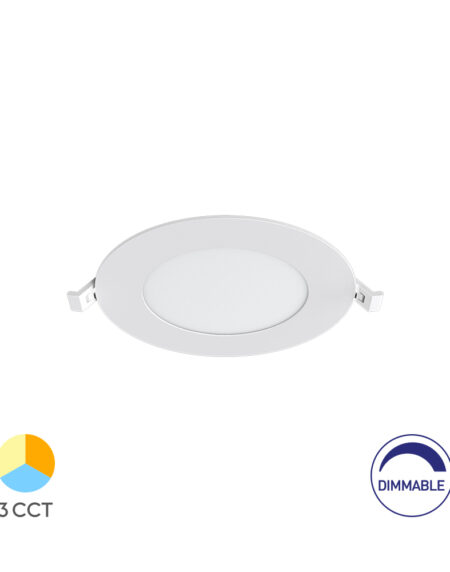 BRY-SMD-CRP-6W-RND-DIM-4INC-WHT-3IN1-LED PANEL
