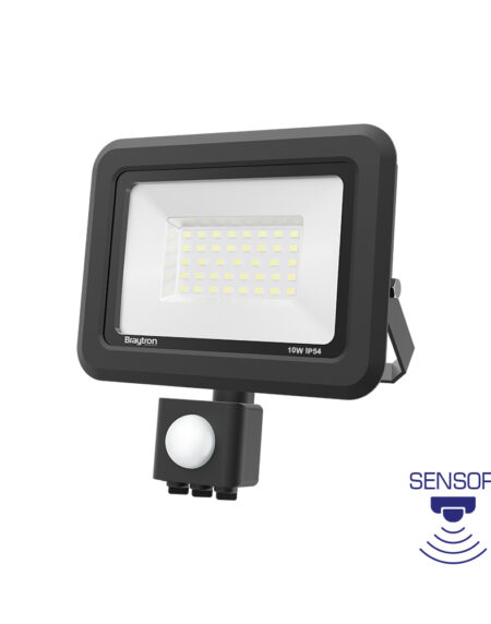 BRY-FLOOD-SF-10W-BLC-6500K-SNS-IP54-LED FLOODLIGHT