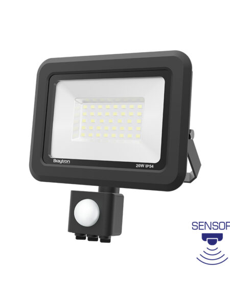 BRY-FLOOD-SF-20W-BLC-6500K-SNS-IP54-LED FLOODLIGHT