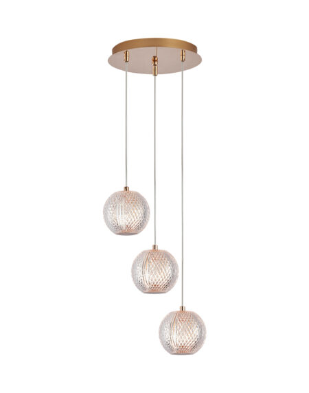 BRY-S001R-3H-G9-GLD-PENDANT LIGHT