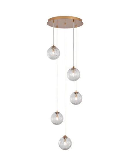 BRY-S002R-5H-G9-GLD-PENDANT LIGHT