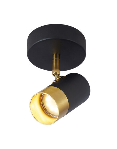 BRY-G002C-1H-GU10-GLD-BLC-CEILING LIGHT