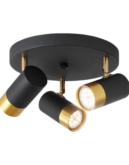 BRY-G002C-3H-GU10-GLD-BLC-CEILING LIGHT