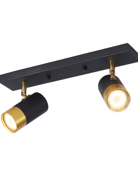 BRY-G002C-2H-GU10-GLD-BLC-CEILING LIGHT