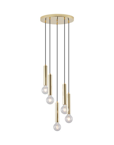 BRY-G005R-5H-E27-GLD-PENDANT LIGHT