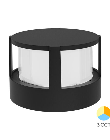 Zidna lampa WALLS G1 RND Crna 15W 3IN1