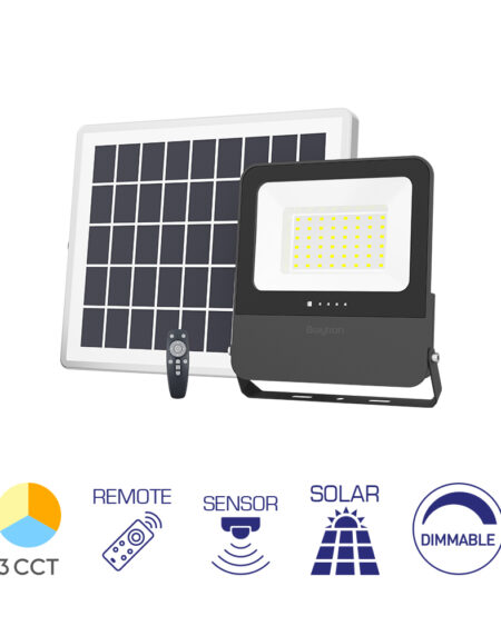 Solarni LED reflektor 30W 3u1, daljinsko upravljanje