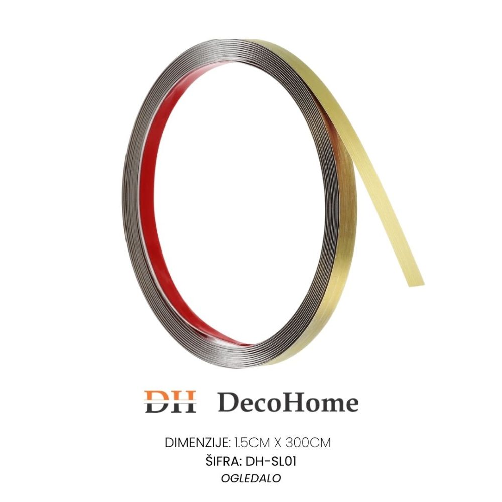 Samolepljiva traka ogledalo titanium DH-SL01 1,5cm*3m