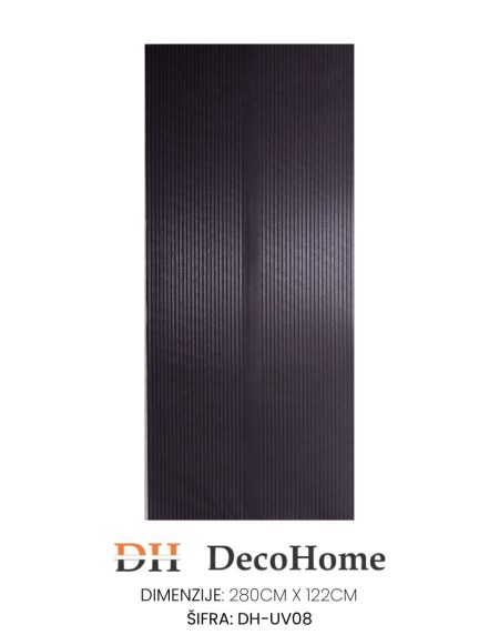 DH-UV08 - PVC zidni panel Fluted sivi 1170*2800*3,6