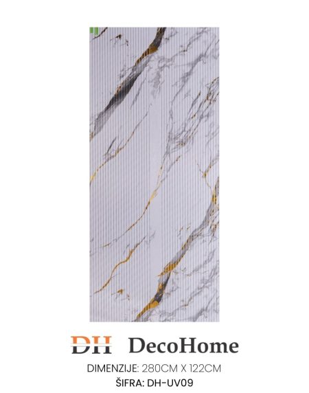 DH-UV09 - PVC zidni panel Fluted-Gilt 1170*2800*3,6