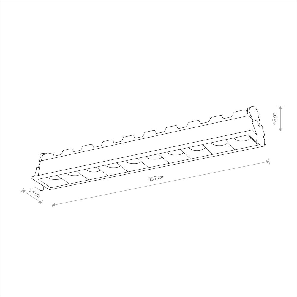 MIDI LED BLACK 40W 3000K RECESSED - Слика 5