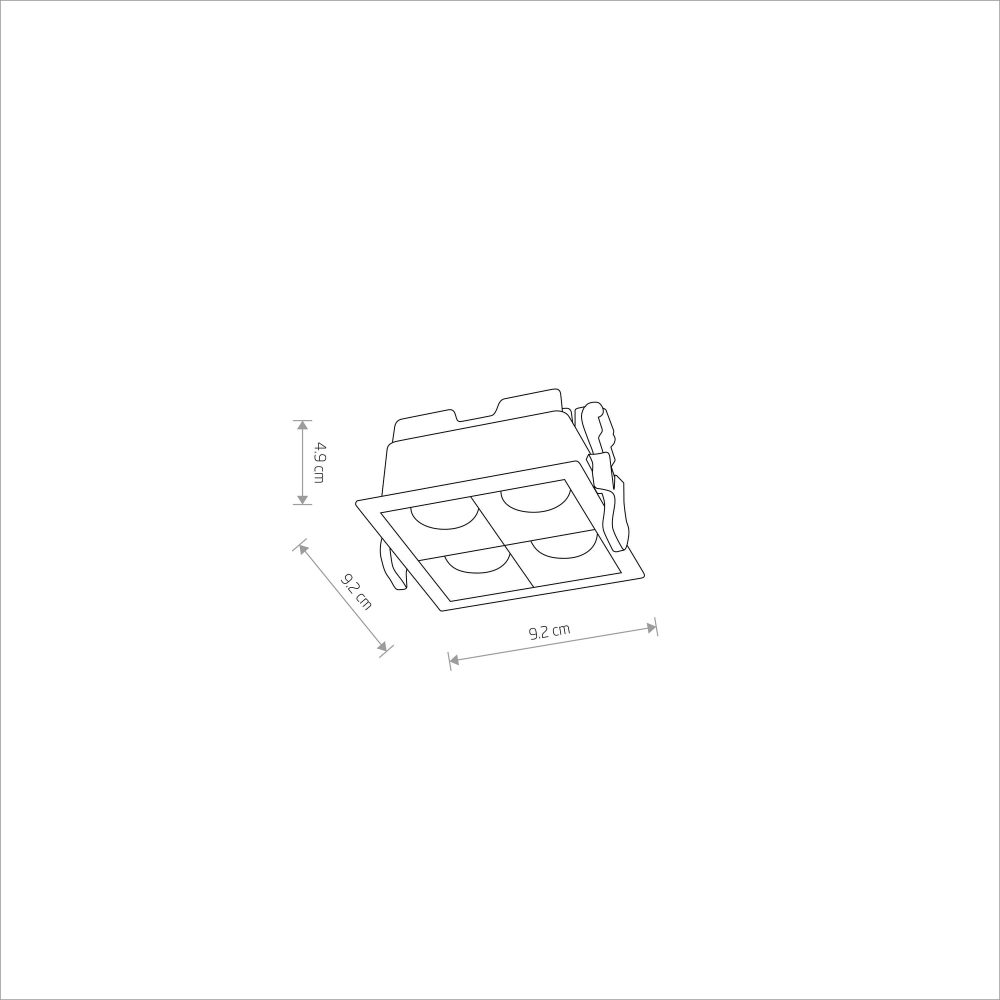 MIDI LED BLACK 16W 4000K RECESSED - Слика 7