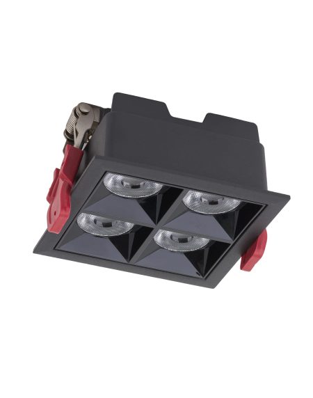 MIDI LED BLACK 16W 4000K RECESSED