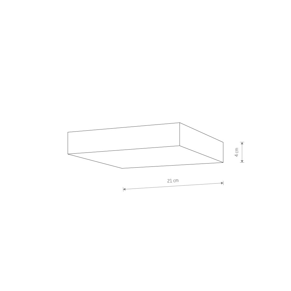 LID SQUARE LED 35W 3000K WHITE - Слика 4