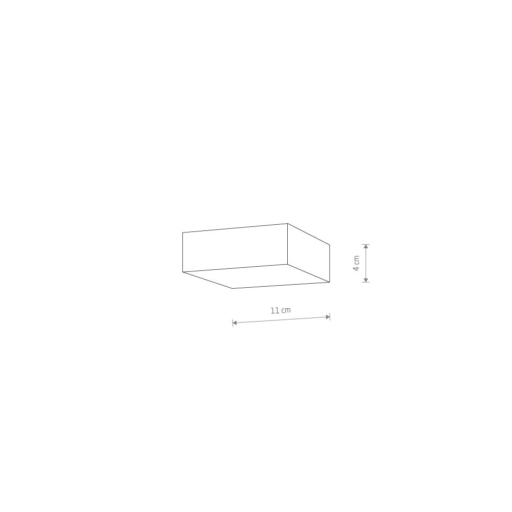 LID SQUARE LED 15W 3000K BLACK - Слика 4