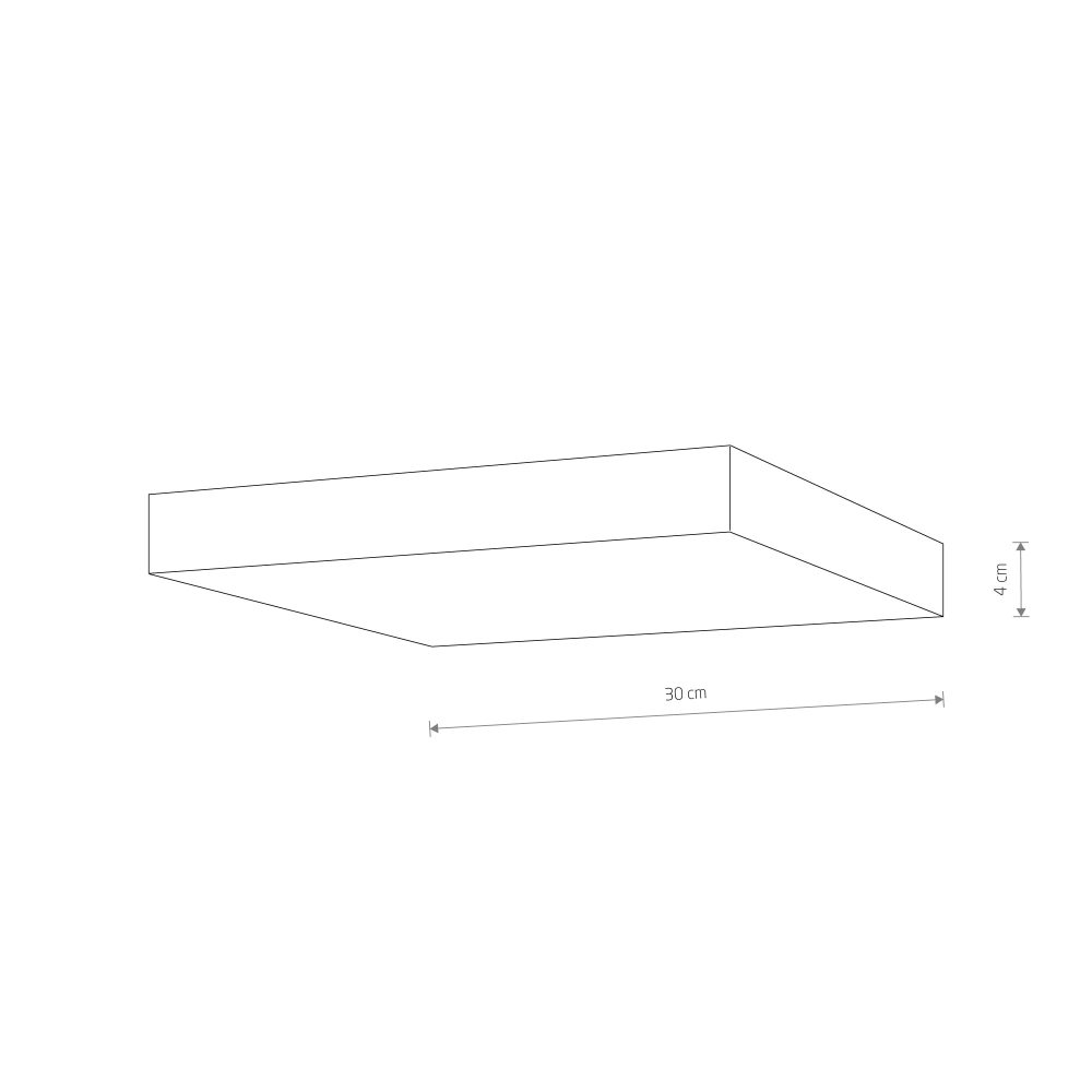 LID SQUARE LED 50W 3000K BLACK - Слика 4