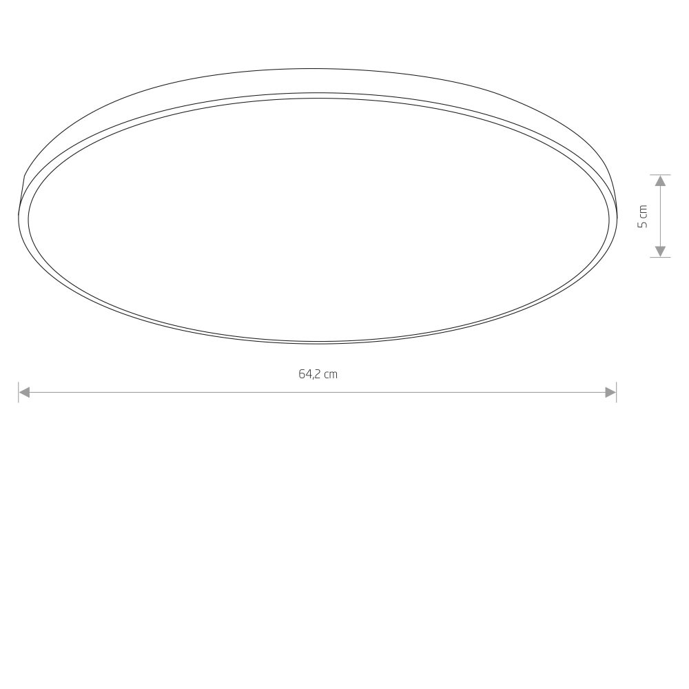 AGNES ROUND LED PRO BLACK 64W 3000K IP44 - Слика 6