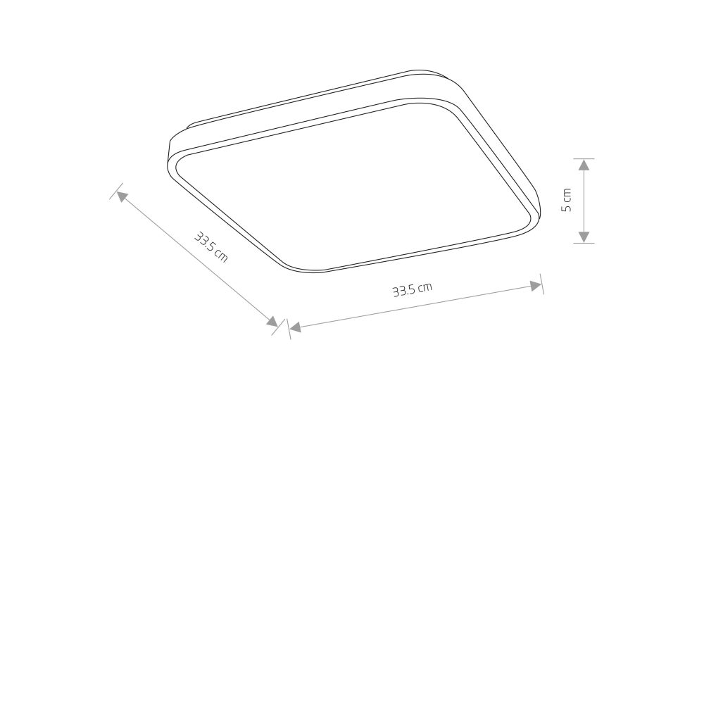 AGNES SQUARE LED PRO WHITE 16W 4000K IP44 - Слика 6