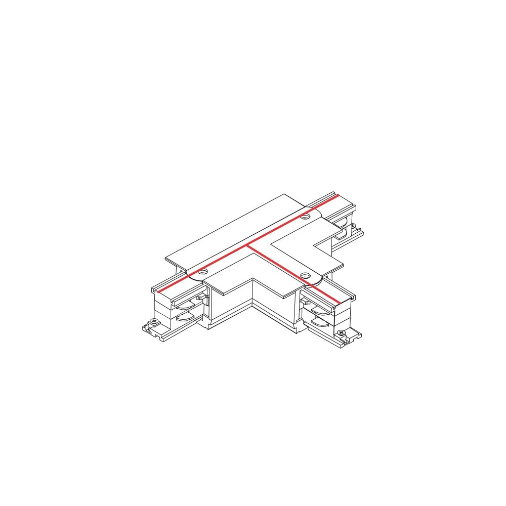 CTLS RECESSED POWER T CONNECTOR, RIGHT 2 (T-R2) WHITE - Слика 2