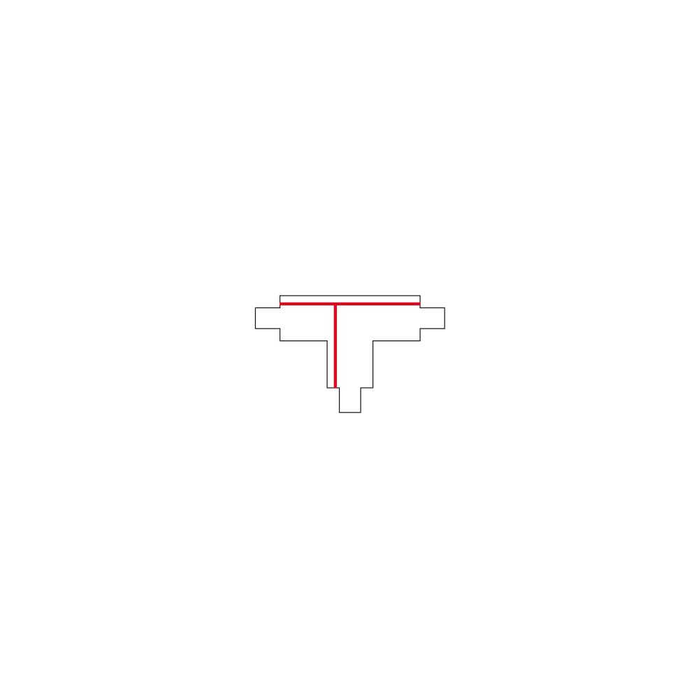 CTLS RECESSED POWER T CONNECTOR, RIGHT 2 (T-R2) WHITE - Слика 3