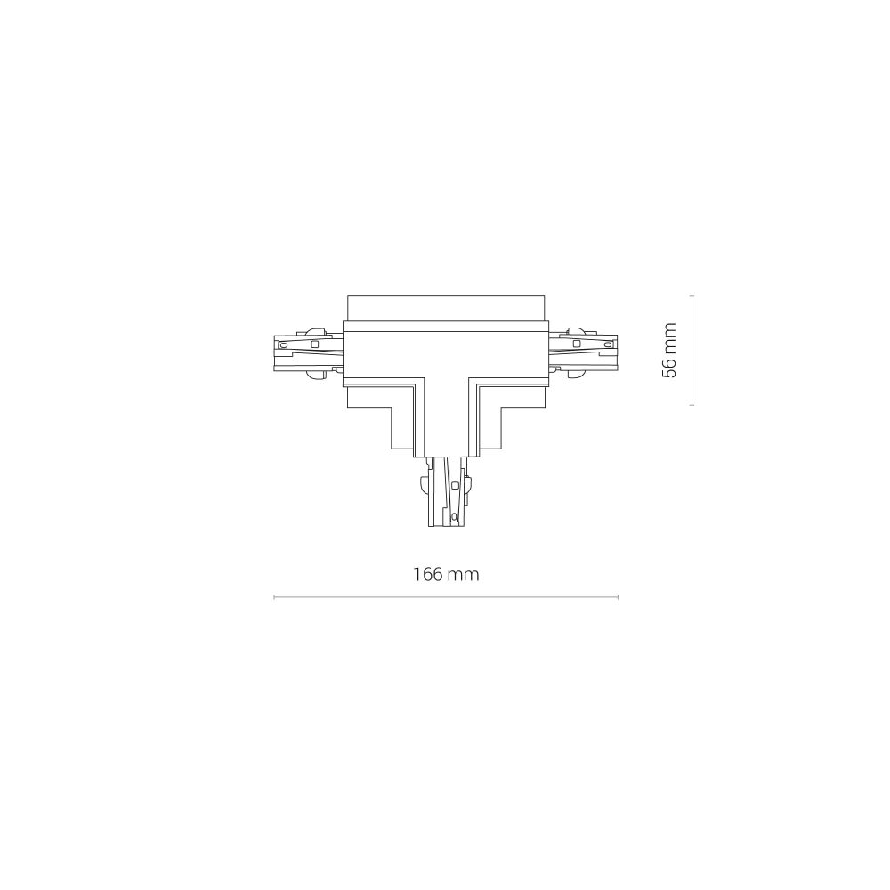 CTLS RECESSED POWER T CONNECTOR , RIGHT 2 (T-R2) BLACK - Слика 4