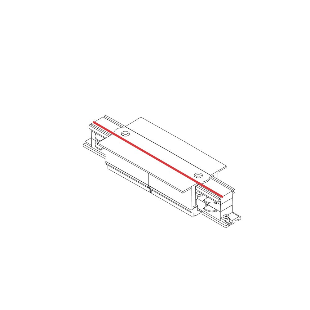 CTLS RECESSED POWER STRAIGHT CONNECTOR WHITE - Слика 2