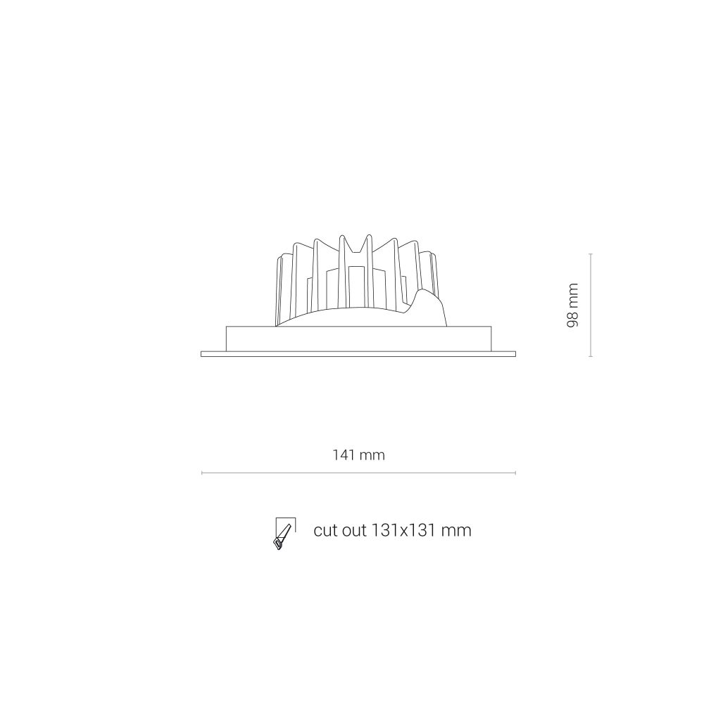 CL IOS LED 40W, 3000K, 60° BLACK - Слика 5