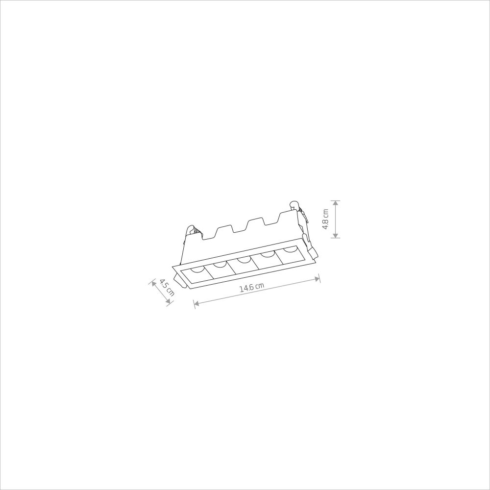 Spot lampe MINI LED WHITE 10W 4000K" RECESSED - Слика 3