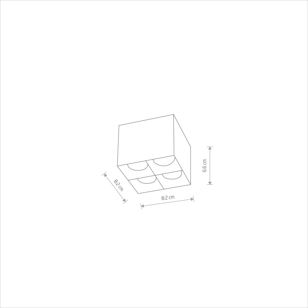 Spot lampe MIDI LED BLACK 16W 3000K - Слика 6