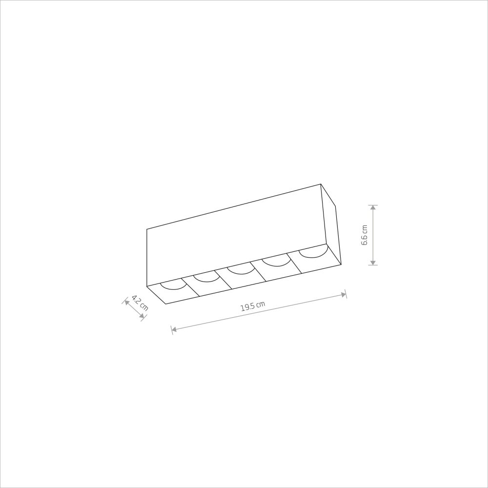 Spot lampe MIDI LED BLACK 20W 4000K - Слика 6