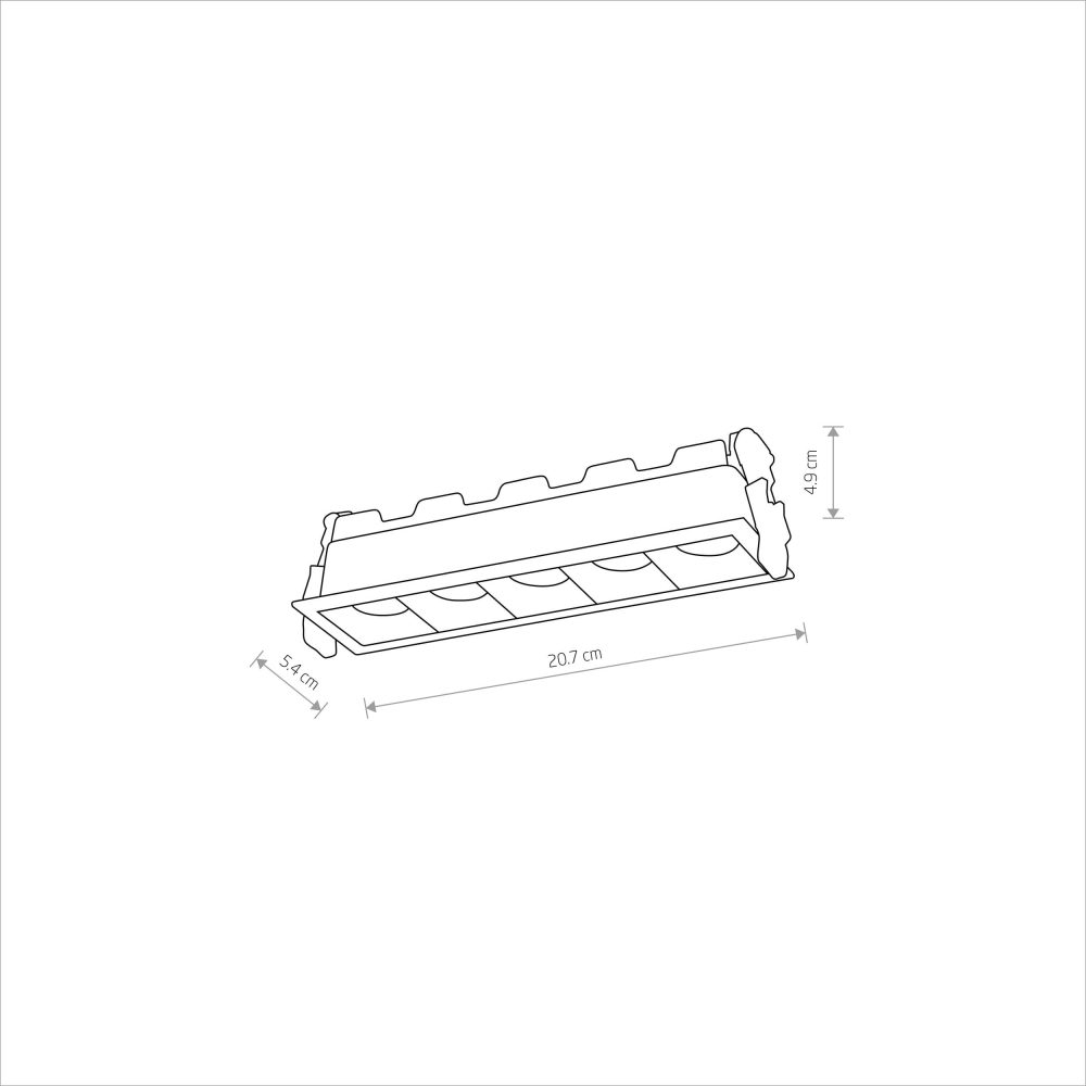 Spot lampe MIDI LED BLACK 20W 3000K RECESSED - Слика 5
