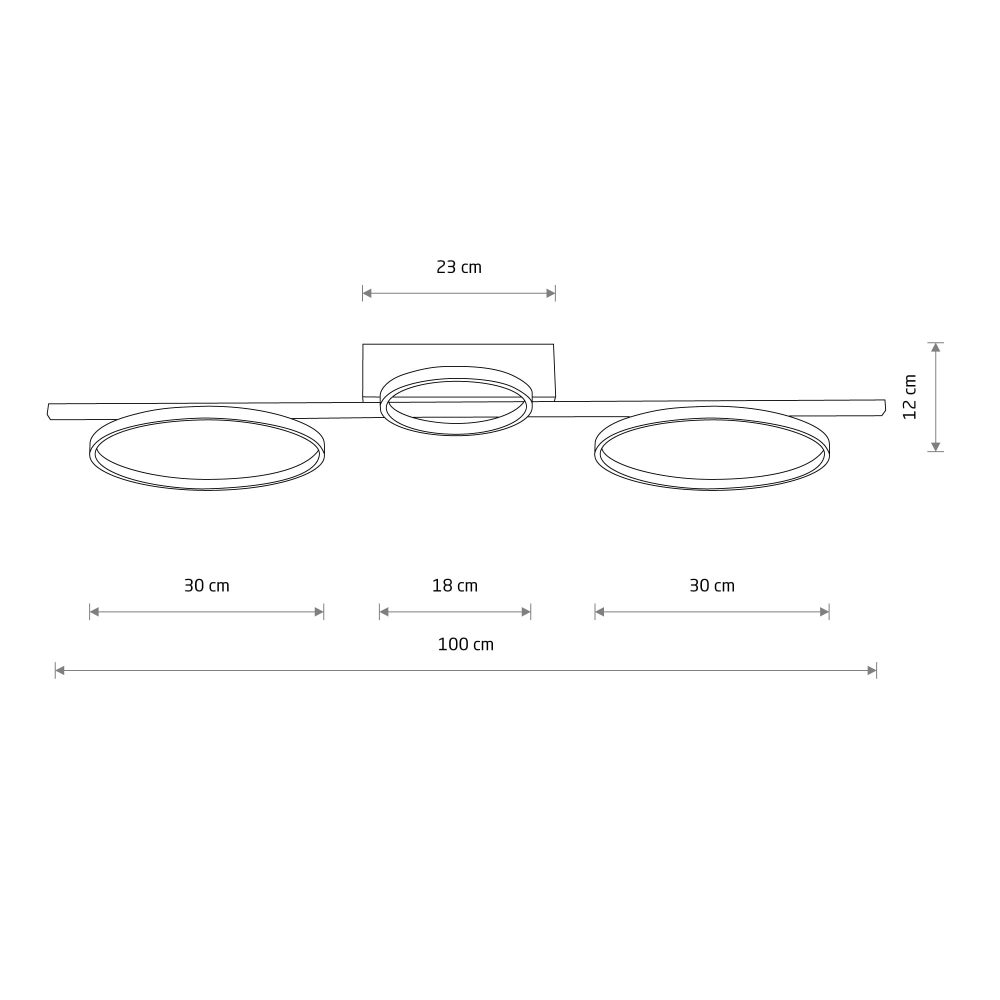 Plafonjera CIRCOLO LED 4000K CH-30/18/30 - Слика 3