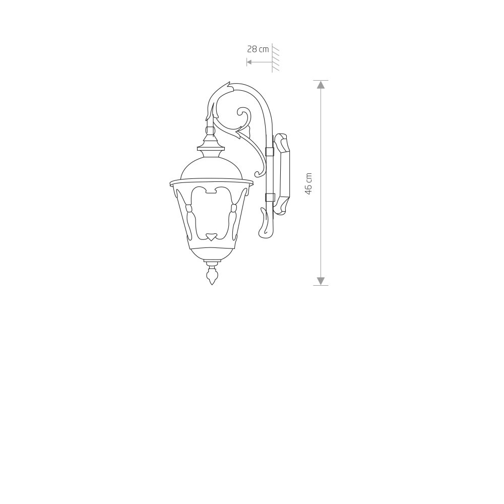 Nadgradna zidna svetiljka fenjer TYBR I wall lamp - Слика 2