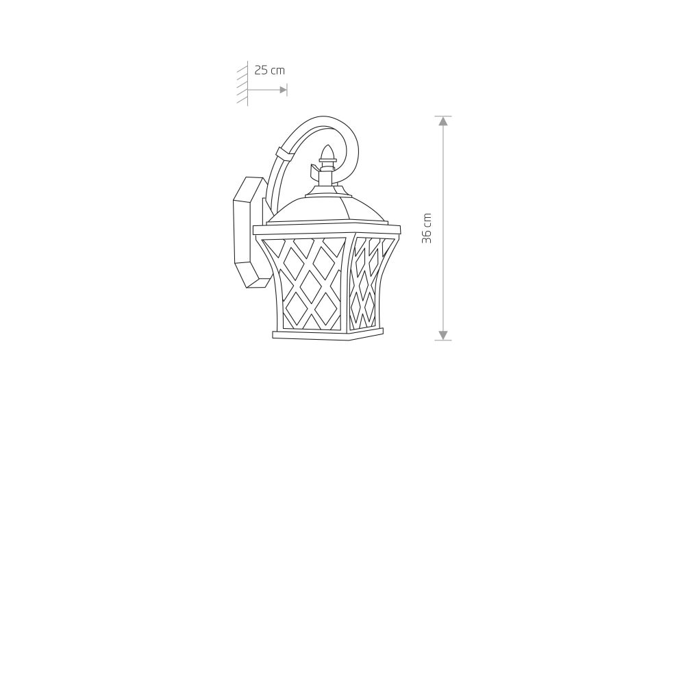 Nadgradna zidna svetiljka fenjer TAY I wall lamp - Слика 2