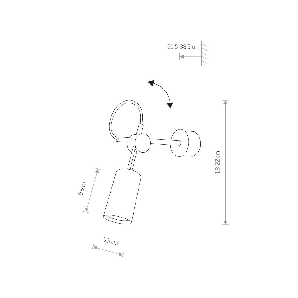 EYE WHITE I wall lamp - Слика 2