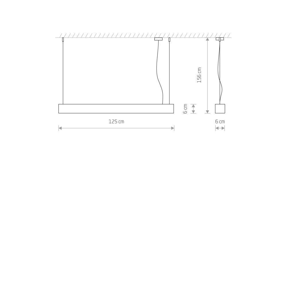 SOFT LED GRAPHITE 120X6 pendant - Слика 5