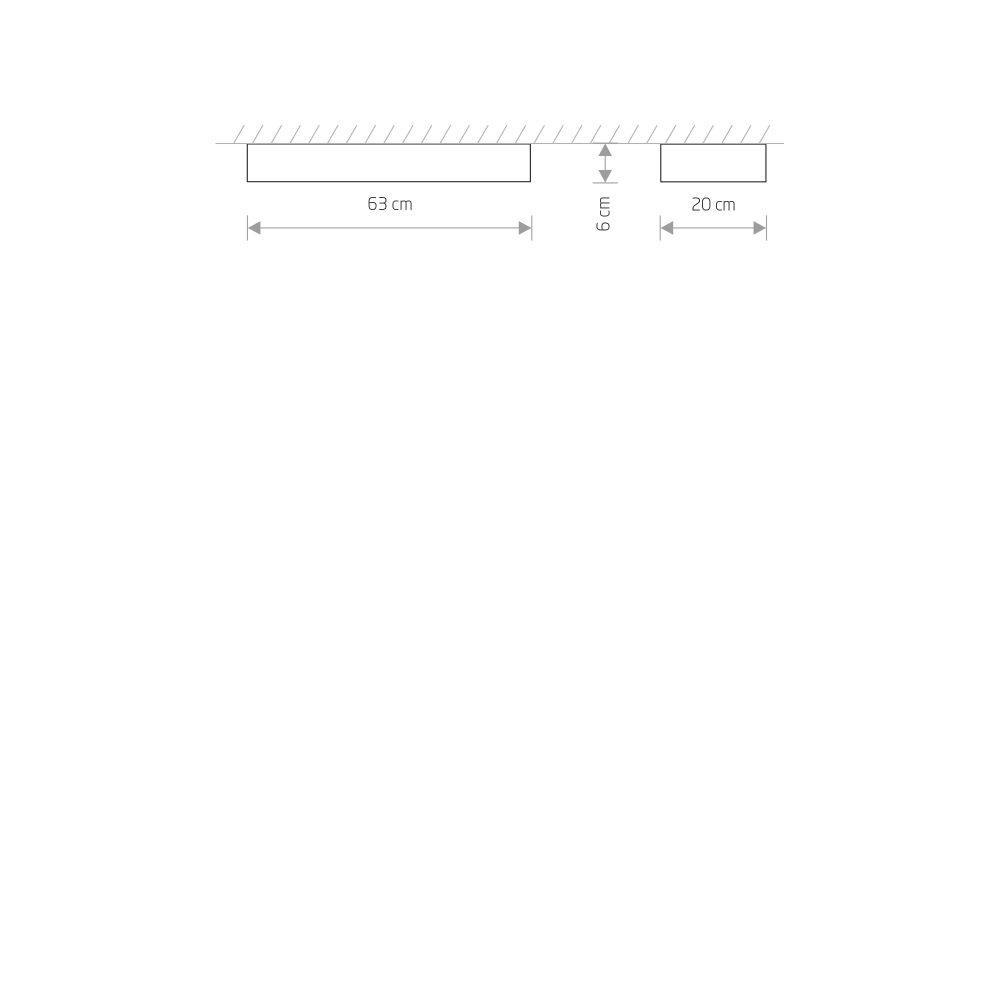 Plafonjera SOFT CEILING LED GRAPHITE 60X20 - Слика 4