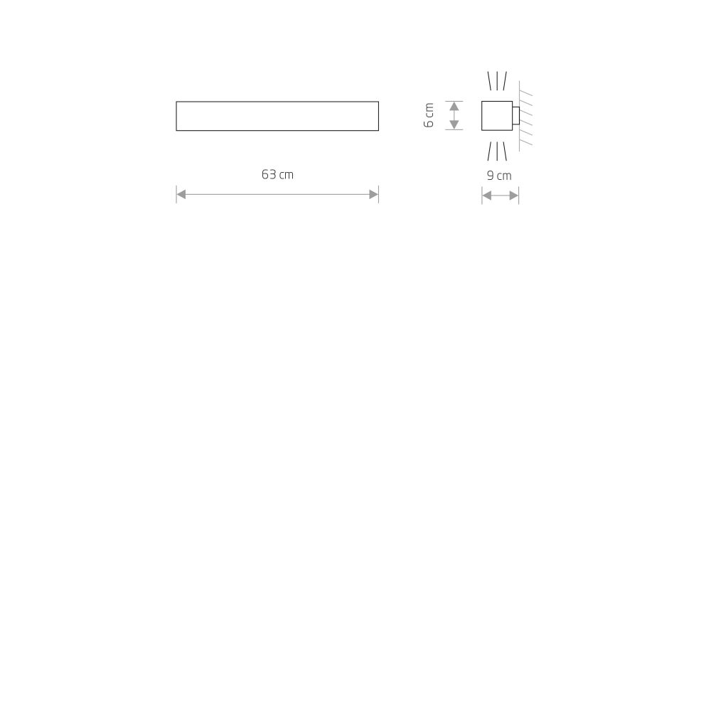 SOFT WALL LED GRAPHITE 60X6 wall lamp - Слика 4